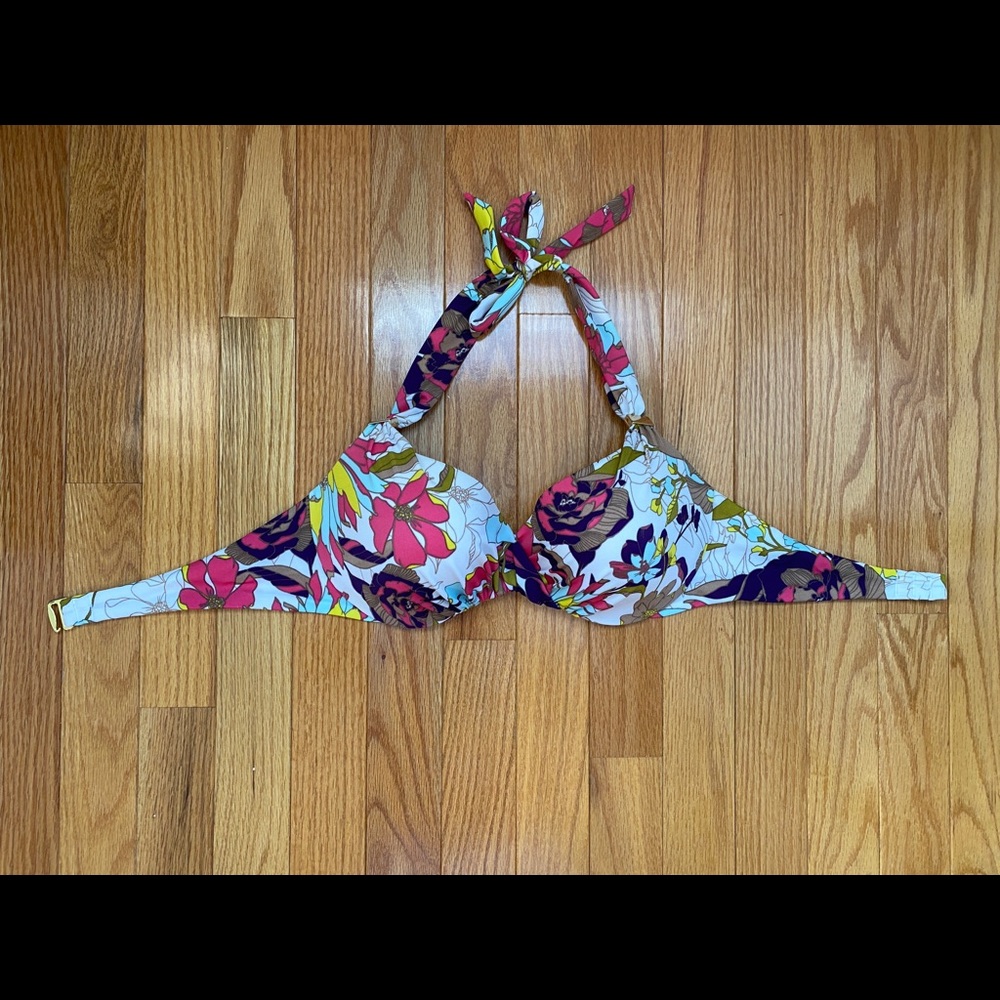Floral Print Victoria’s Secret Halter Bikini Top